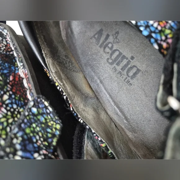 Alegria Belle Cathedral Slim Mary Jane Shoes Multi-Color LeatherSize: EU 39 US - Picture 8 of 14